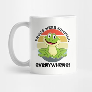 Kids Passover Pesach Frogs Were Jumping Everywhere Cute Retro 2 Mug